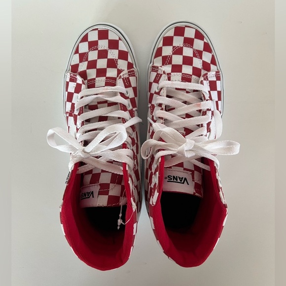 Vans Sk8-Hi 38 Decon VR3 SF Red and White Shoes, Size 7 - Picture 5 of 12